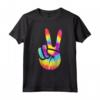 Peace Hand Sign Tie Dye Maglietta for Boys Girls - Unique Hippie Peace Sign Design for Friends and Family