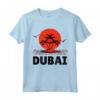 Dubai 80s Palm Sunset - Tropical Beach Summer Maglietta - Vintage Retro Design for Beach Lovers