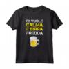 Calma E Birra Fredda: Magliette Divertenti Birra - Scritte Maglietta - Ideale per Regali agli Amanti della Birra