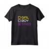 Funny Non-Binary Pride Quote - Not A Girl Not A Boy Tired Non-Binary Flag Maglietta - LGBTQ+ Pride Tee for Genderqueer