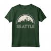Grunge Seattle Orizzonte - Maglietta con Design Angosciato - Ideale per Amanti della Musica e della Città