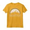 Grunge Seattle Orizzonte - Maglietta con Design Angosciato - Ideale per Amanti della Musica e della Città
