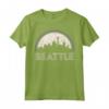 Grunge Seattle Orizzonte - Maglietta con Design Angosciato - Ideale per Amanti della Musica e della Città