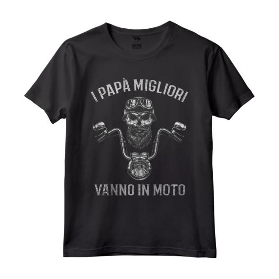 Motociclista Papà - Maglietta Design Vintage con Frase - Ideale per Amanti delle Moto d'Epoca