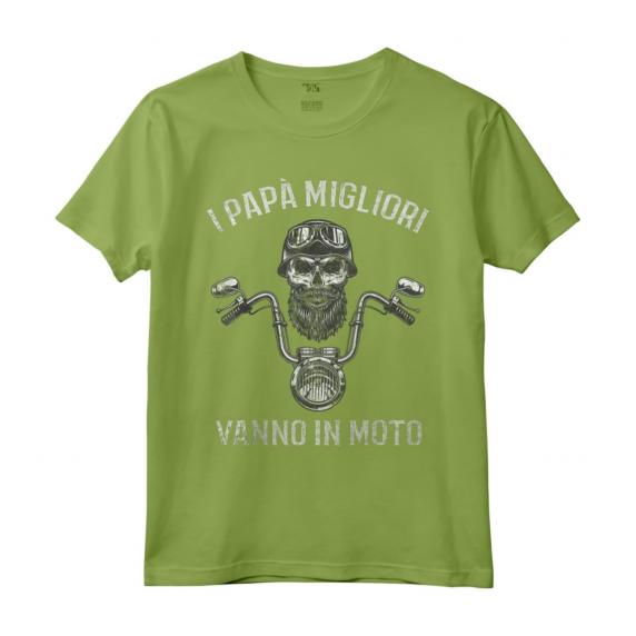 Motociclista Papà - Maglietta Design Vintage con Frase - Ideale per Amanti delle Moto d'Epoca