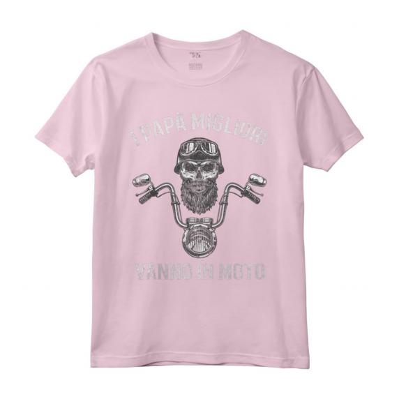Motociclista Papà - Maglietta Design Vintage con Frase - Ideale per Amanti delle Moto d'Epoca