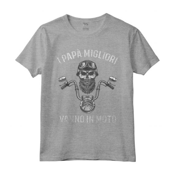 Motociclista Papà - Maglietta Design Vintage con Frase - Ideale per Amanti delle Moto d'Epoca