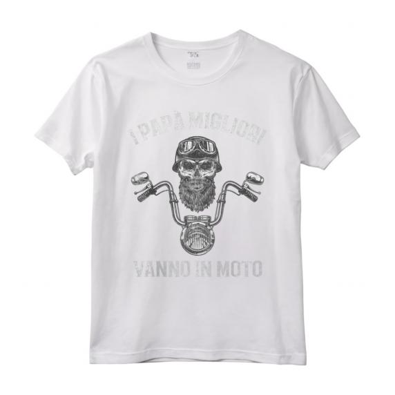 Motociclista Papà - Maglietta Design Vintage con Frase - Ideale per Amanti delle Moto d'Epoca