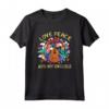 Love Peace and My Ukulele - Cool Retro Ukulele Maglietta - Ideale per Musicisti e Amanti dell'Ukulele - Regalo Unico per Suonatori di Ukulele