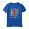 Love Peace and My Ukulele - Cool Retro Ukulele Maglietta - Ideale per Musicisti e Amanti dell'Ukulele - Regalo Unico per Suonatori di Ukulele