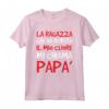 Scritte Divertenti - La Ragazza Che Ha Rubato il Mio Cuore Mi Chiama Papà - Maglietta Divertente per la Festa del Papà - Marca HapTiger