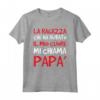 Scritte Divertenti - La Ragazza Che Ha Rubato il Mio Cuore Mi Chiama Papà - Maglietta Divertente per la Festa del Papà - Marca HapTiger