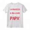Scritte Divertenti - La Ragazza Che Ha Rubato il Mio Cuore Mi Chiama Papà - Maglietta Divertente per la Festa del Papà - Marca HapTiger