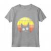 Design Gatto Nero su Tramonto Vintage - Maglietta Retrò per Amanti dei Gatti - Regalo Ideale per Natale, San Valentino e Compleanni