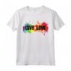 Love is Love Shirt - Rainbow Splatter LGBT Pride Tee - Inspirational LGBTQ Gay Pride Maglietta - Support Love and Acceptance