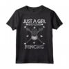 Scherma Sport Lover Donne - Maglietta Just A Girl Who Loves Fencing - Regalo Vintage per la Festa della Mamma o Natale