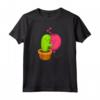 Carino Cartoon Cactus e Palloncino Abbraccio Amore T-Shirt - Ideale per San Valentino - Regalo Unico e Divertente