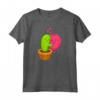 Carino Cartoon Cactus e Palloncino Abbraccio Amore T-Shirt - Ideale per San Valentino - Regalo Unico e Divertente