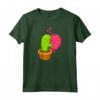 Carino Cartoon Cactus e Palloncino Abbraccio Amore T-Shirt - Ideale per San Valentino - Regalo Unico e Divertente