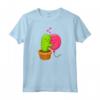 Carino Cartoon Cactus e Palloncino Abbraccio Amore T-Shirt - Ideale per San Valentino - Regalo Unico e Divertente