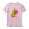Carino Cartoon Cactus e Palloncino Abbraccio Amore T-Shirt - Ideale per San Valentino - Regalo Unico e Divertente