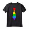 Gay Pride Cravatta Arcobaleno Maglietta - LGBTQ Rainbow Necktie Shirt - Support Pride Rights