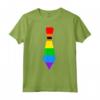 Gay Pride Cravatta Arcobaleno Maglietta - LGBTQ Rainbow Necktie Shirt - Support Pride Rights