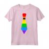 Gay Pride Cravatta Arcobaleno Maglietta - LGBTQ Rainbow Necktie Shirt - Support Pride Rights