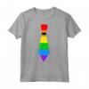 Gay Pride Cravatta Arcobaleno Maglietta - LGBTQ Rainbow Necktie Shirt - Support Pride Rights