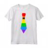 Gay Pride Cravatta Arcobaleno Maglietta - LGBTQ Rainbow Necktie Shirt - Support Pride Rights