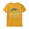 Papasaurus 3 Bambini - Maglietta Vintage Retro Sunset per il Papà Dinosaur Lover - Ideale per la Festa del Papà