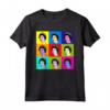 Elizabeth Nine Piastrelle Quadrate Pop Art Regina d'Inghilterra Maglietta - Yas Queen of England - Abbigliamento Reale e Unico