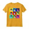 Elizabeth Nine Piastrelle Quadrate Pop Art Regina d'Inghilterra Maglietta - Yas Queen of England - Abbigliamento Reale e Unico