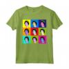 Elizabeth Nine Piastrelle Quadrate Pop Art Regina d'Inghilterra Maglietta - Yas Queen of England - Abbigliamento Reale e Unico