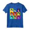 Elizabeth Nine Piastrelle Quadrate Pop Art Regina d'Inghilterra Maglietta - Yas Queen of England - Abbigliamento Reale e Unico