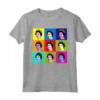 Elizabeth Nine Piastrelle Quadrate Pop Art Regina d'Inghilterra Maglietta - Yas Queen of England - Abbigliamento Reale e Unico
