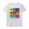 Elizabeth Nine Piastrelle Quadrate Pop Art Regina d'Inghilterra Maglietta - Yas Queen of England - Abbigliamento Reale e Unico