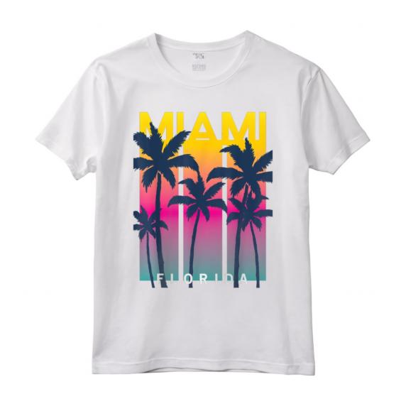 Colorful Miami Florida Graphic Design Tees - I Love Miami Vintage Retro Beach T-shirt for Men, Women, and Kids - Miami Summer Vibes Shirt for a Stylish Look