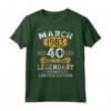 Marzo 1983 - 40 anni Regali di Compleanno Vintage Maglietta - Design Limited Edition per Uomo e Donna