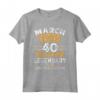 Marzo 1983 - 40 anni Regali di Compleanno Vintage Maglietta - Design Limited Edition per Uomo e Donna