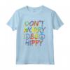 Maglietta Hippie Don't Worry Be Hippy - Camicia Arcobaleno con Simboli della Pace - Ideale per Festival e Yoga