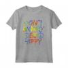 Maglietta Hippie Don't Worry Be Hippy - Camicia Arcobaleno con Simboli della Pace - Ideale per Festival e Yoga