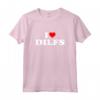 Funny I Love DILFs Red Heart Cool Maglietta - Perfect DILF Gift for Friends and Family - Buy Now!