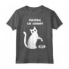 Personal Cat Servant Shirt Funny Black Cat Lover Gift Maglietta - Unique Present for Women or Girls Who Love Kitties - Ideal for New Year, Christmas, Valentine's Day or Mother's Day