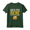Nato Per Bere Costretto A Lavorare - Maglietta Divertente per Amante della Birra - Ideale Regalo per gli Appassionati di Birra