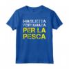 Maglietta Fortunata Per La Pesca - Divertente Regalo per Pescatore - Ideale per Amanti della Pesca (Tee Shirt ID: S018239)