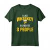 Mi piace Whisky e Forse 3 Persone - Maglietta a Tema Whisky per Adulti Amanti delle Bevande - Ideale per Feste e Riunioni