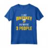 Mi piace Whisky e Forse 3 Persone - Maglietta a Tema Whisky per Adulti Amanti delle Bevande - Ideale per Feste e Riunioni