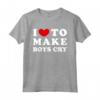 I Love To Make Boys Cry - Maglietta Vintage per Donne Che Amano Stili Originali - Acquista Online Design Divertente