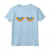 Support Gay Les Pride - Maglietta con tette arcobaleno - Ideale per il Mese dell'Orgoglio LGBT e il Matrimonio Gay